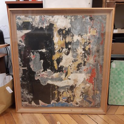 Raymond Hains (1926-2005) Untitled, 1961
Torn posters on sheet metal, signed and...