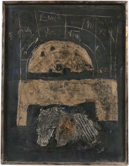 Yigal TUMARKIN (né en 1933) Sans titre, 1960
Technique mixte sur papier (?), signée...