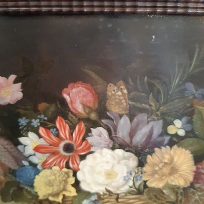 Ambrosius BOSSCHAERT l'ancien (Anvers 1573 - La Haye 1621) Corbeille de fleurs
Huile...