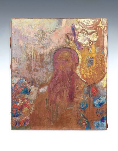 Odilon REDON (1840-1916) 
The prophet
Oil on canvas, signed lower right.
54 x 46...