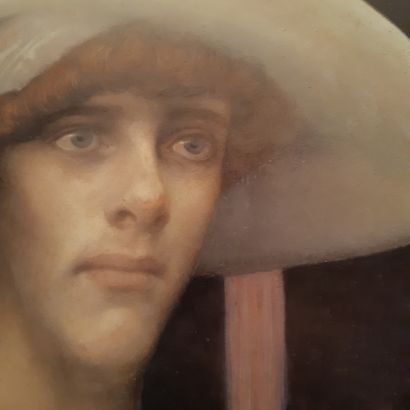 Léonard SARLUIS (1874-1949) 


Portrait au chapeau blanc, 1911



Huile sur carton...