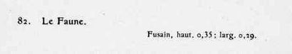 Odilon REDON (1840-1916) 
Le satyre au cynique sourire
Dessin au fusain et à l'estompe,...