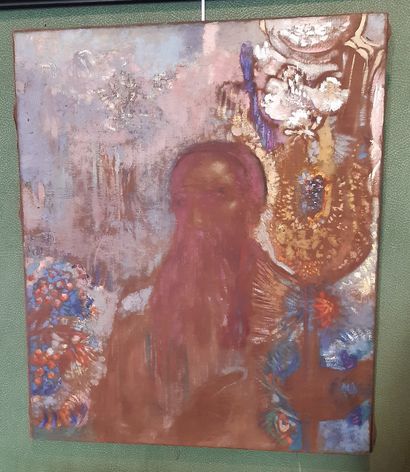 Odilon REDON (1840-1916) 
The prophet
Oil on canvas, signed lower right.
54 x 46...