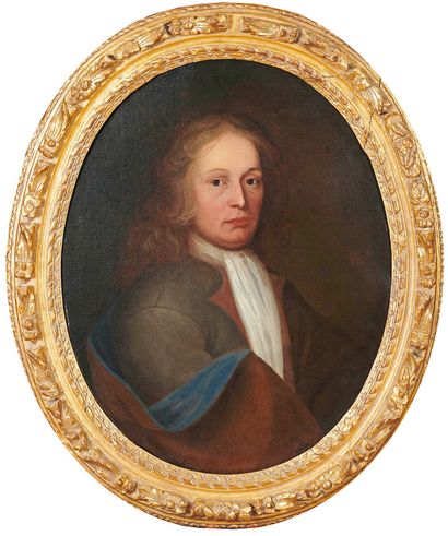 ÉCOLE FRANÇAISE de la fin du XVIIe ou du début du XVIIIe siècle Portrait of a man
Oil...