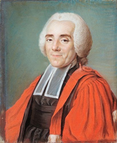 École FRANÇAISE du XVIIIe siècle Presumed portrait of Monsieur Siry de Marigny, President...