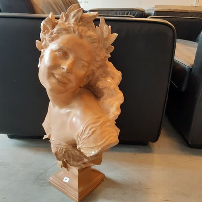 Jean Baptiste CARPEAUX, d’après « La Rieuse » 

Epreuve en plâtre patiné 

Signée...