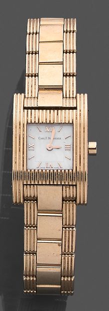 Carl F Bucherer, Pathos 
Ladies' wristwatch in 18k (750 thousandths) gold. 
 Rectangular...