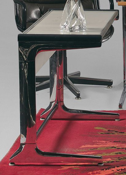 George Nelson (1908-1986) Action Office" desk with melamine, moleskin and wood box...