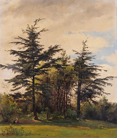 Léopold LEPRINCE (1800-1847) - Chestnut tree...