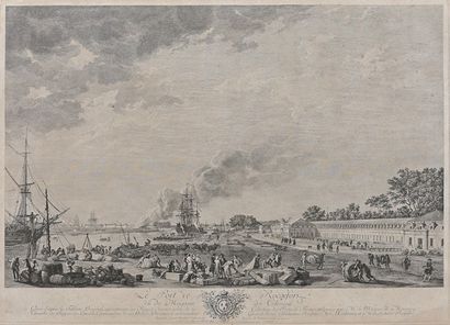 Two etchings : View of Bayonne and View of...