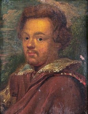 ECOLE FLAMANDE du XVIIe siècle Portrait d...