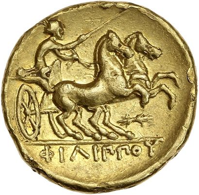 null ROYAUME de MACEDOINE : Philippe II (359-336 av. J.-C.) Statère d or. 8,52 g....