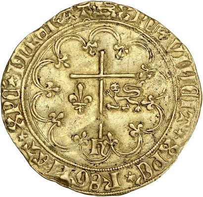 null HENRI VI (1422-1453) Salut d or. 3,45 g. Rouen. D. 443A. TTB.