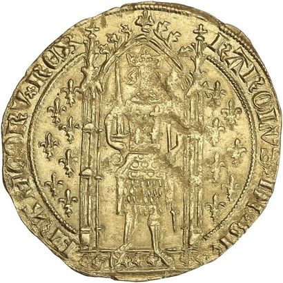 null CHARLES V (1364-1380) Franc à pied. 3,83 g. D. 360. TB à TTB.