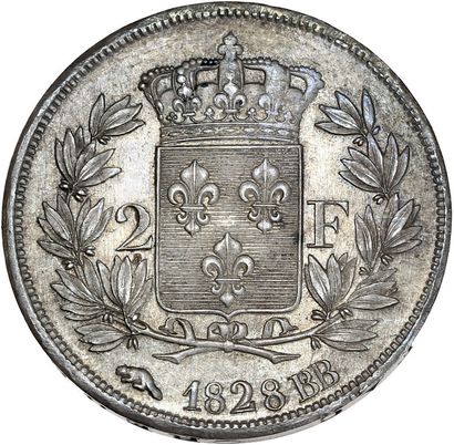 null CHARLES X (1824-1830) 2 francs. 1828. Strasbourg. G. 516. Superbe.