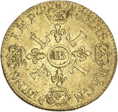 null LOUIS XIV (1643-1715) Louis d or aux quatre L. 1694. Strasbourg. Réf. D. 1440A....