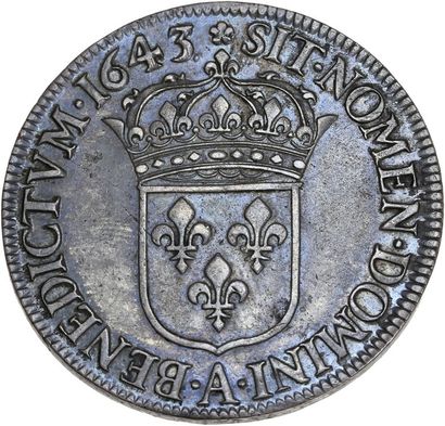null LOUIS XIII (1610-1643) Ecu de 60 sols en argent, 2e poinçon de Warin. 1643....