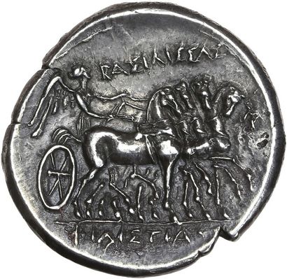 null SICILE : Syracuse Seize litrae (275-215 av. J.-C.). Règne de Hiéron II. Tête...