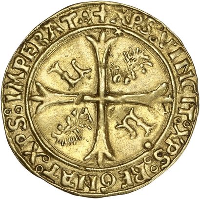 null LOUIS XII (1498-1514) Ecu d or au porc-épic. 3,32 g. Lyon. D. 655. TTB à su...