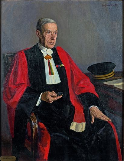 Germaine HÉBRARD (née en 1889) Portrait de Monsieur F. R. Raffray, 1930, Président...