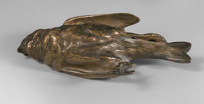 Paul COMOLERA (1818-vers 1897) Oiseau presse-papiers
Épreuve en bronze doré, signée,...