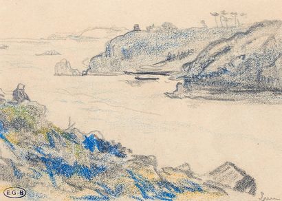 Maximilien Luce (1858-1941) Bretagne, l'estuaire du Trieux près de Kermouster, 1914
Dessin...