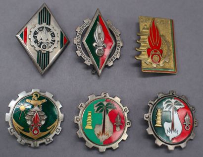 null Légion étrangère - Unités de transport de la Légion étrangère, 6 insignes :...