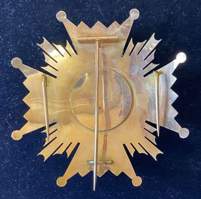 null Espagne - Ordre d'Isabelle la Catholique, plaque de commandeur en or et émail...