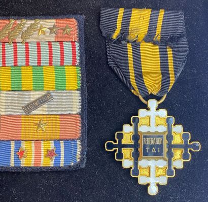 null Taï Federation - Taï Civil Order of Merit, created in 1950, gilt bronze and...
