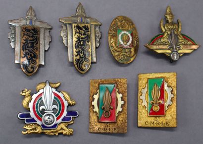 null Foreign Legion - Material units of the Foreign Legion, 7 insignia: 1st material...