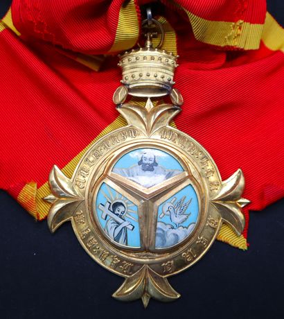 null Éthiopie - Ordre de la Trinité, ensemble de grand-croix comprenant : le bijou...