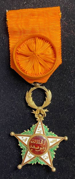 null Morocco - Order of the Ouissam Alaouite, founded in 1913, officer's star of...