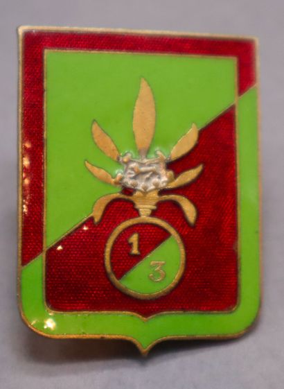 null Légion étrangère - 3e régiment étranger d'infanterie, 4 insignes : 1er bataillon...