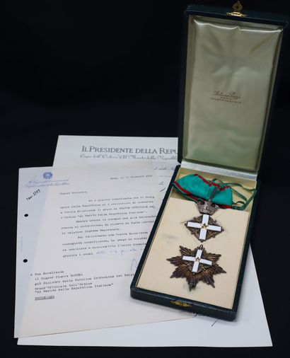 null Italie - Ordre du Mérite de la République, ensemble de grand officier comprenant...