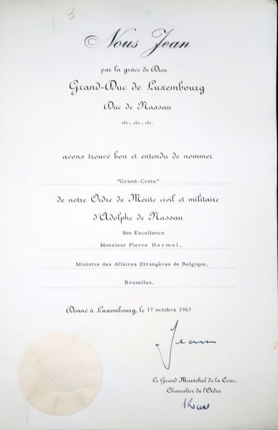 null Luxembourg - Ordre du Mérite civil et militaire d'Adolphe de Nassau, ensemble...