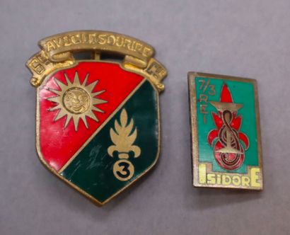 null Légion étrangère - 3e régiment étranger d'infanterie, 6 insignes : 6e compagnie...