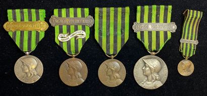 null 1870-1871
Commemorative medal of the war of 1870-1871, lot of five: three modules...
