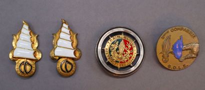 null Légion étrangère - 2e régiment étranger d'infanterie, 8 insignes : compagnie...