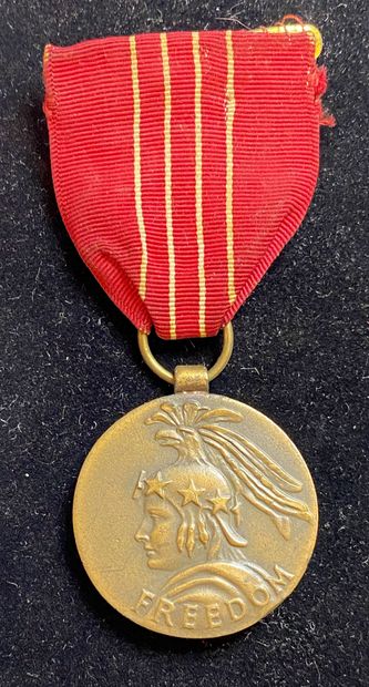 null États-Unis d'Amérique (USA) - «Medal of Freedom», 1945, en bronze patiné, frappe...
