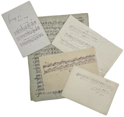 null MUSIQUE. MANUSCRITS MUSICAUX. Ensemble de 11 manuscrits musicaux. Auber (Daniel-François-Esprit)....