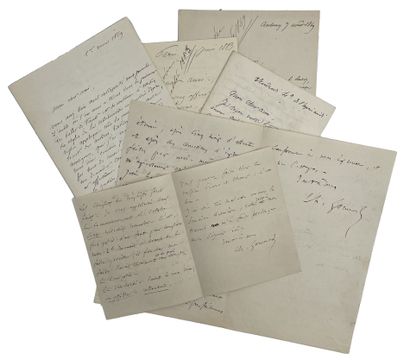 null GOUNOD (Charles). Correspondance de 24 lettres (23 autographes signées, une...