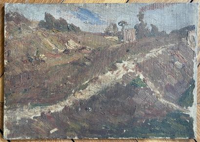 null 
MODERN IMPRESSIONIST SCHOOL





Landscape with a ruin (columns), _x000D_





Oil...