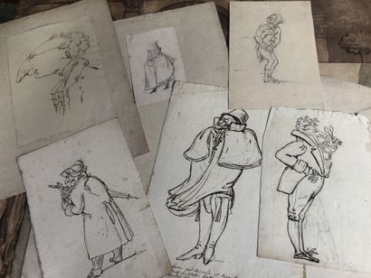 null 
French school of the 19th century.




A set of 6 caricatures.




Various...
