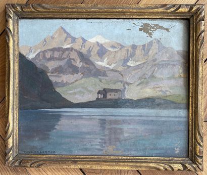null 
PAUL DELORMOZ (1895-1980)_




Chapel at Black Lake, Valais, _




Oil on cardboard,...