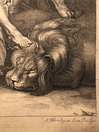 null 
Abraham Bloteling (1640-1690), after Rubens.




Daniel in the lion's den.




Engraving.




35...