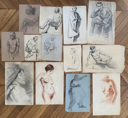 null 
JACQUES BONNEAU (1875-?)


Suite of 23 drawings including:




Studies of women,...