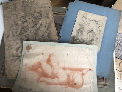 null 
Lot de 7 dessins anciens (XVIIe – XVIIIe siècle).


Divers sujets, divers techniques,...