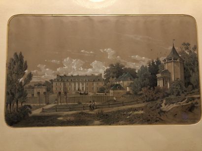 null 
Adolphe Maugendre (1809-1895)




Vues du château de Soucelles, côté cour et...