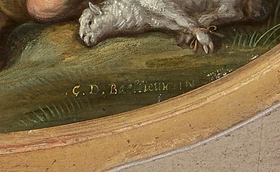 Cornélis de BAELLIEUR (1607-1671) The Adoration of the Shepherds
Oil on copper.
Signed...