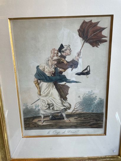 null Lot of two engravings, the gust of wind after VERNET

After Lalanne "Around...